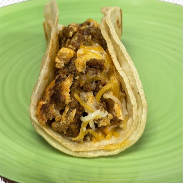 Egg Chorizo Taco.