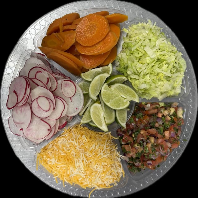 Veggie/Toppings Fiesta Tray.